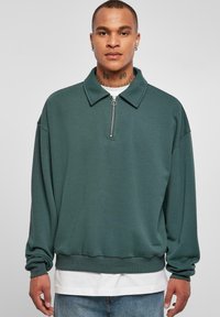 Urban Classics - COLLAR CREW - Polo krekls - bottlegreen Miniatūras attēls 1