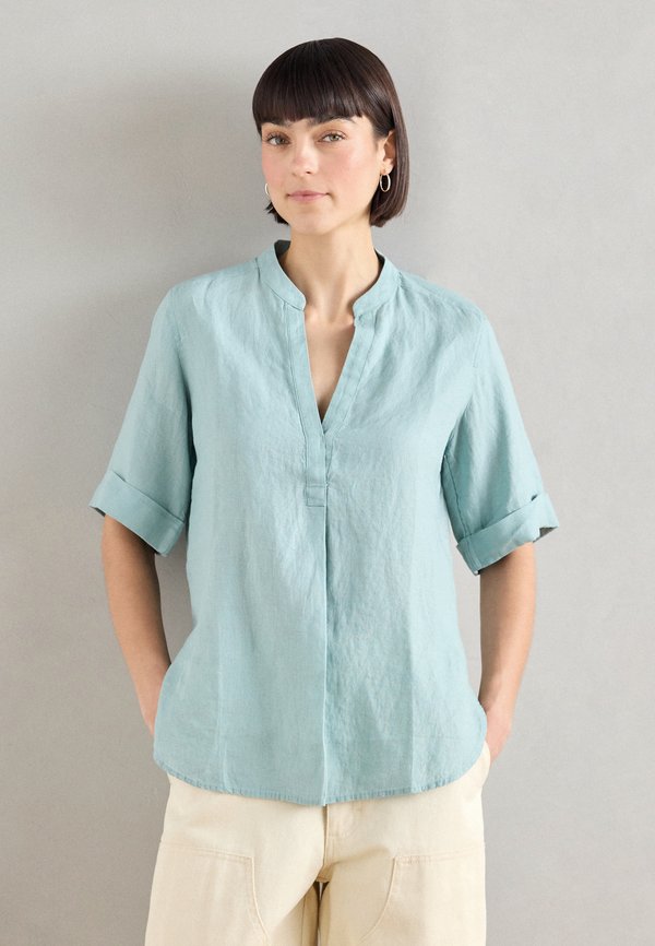 SHORT SLEEVE V NECK - Tunic - pure teal
