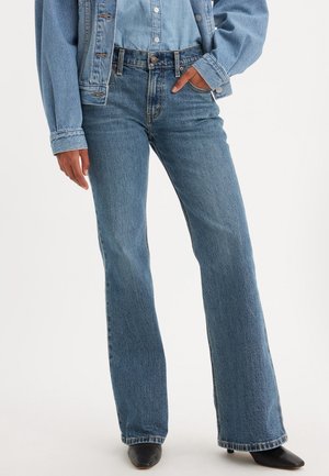 Flared-farkut - blue denim