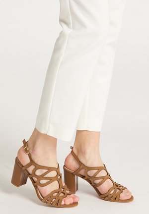 Riemensandalette - cognac
