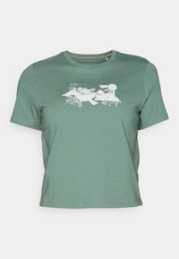 MASSONE CROPPED WOMEN ROCKS - Print T-shirt - dark jade