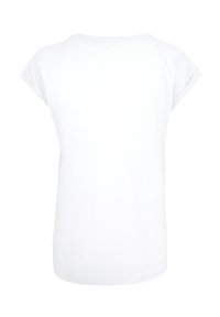 Weißes Kurzarm-T-Shirt mit Rundhalsausschnitt, aus weichem Baumwollmaterial und umgeschlagenen Ärmeln; glatte Textur ohne sichtbare Muster oder Beschläge.
