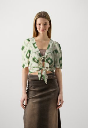 OBJBERRY - Bluse - sand/green