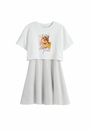 2-IN-1 CAT - Vestito di maglina - white