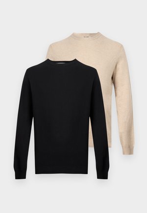 ONSLOUI CREW 2 PACK - Pullover - oatmeal melange/black