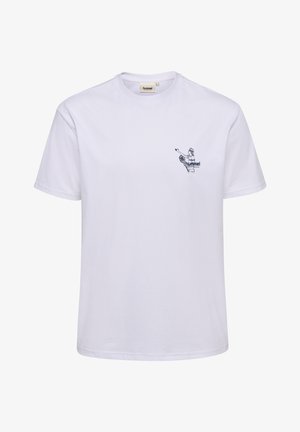 Hummel LOOSE - T-shirt imprimé - white