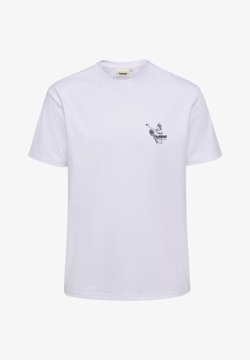 Hummel LOOSE - Camiseta estampada - white