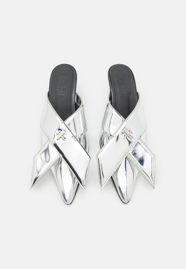 ZINA BOW MULE - Mules - silver3