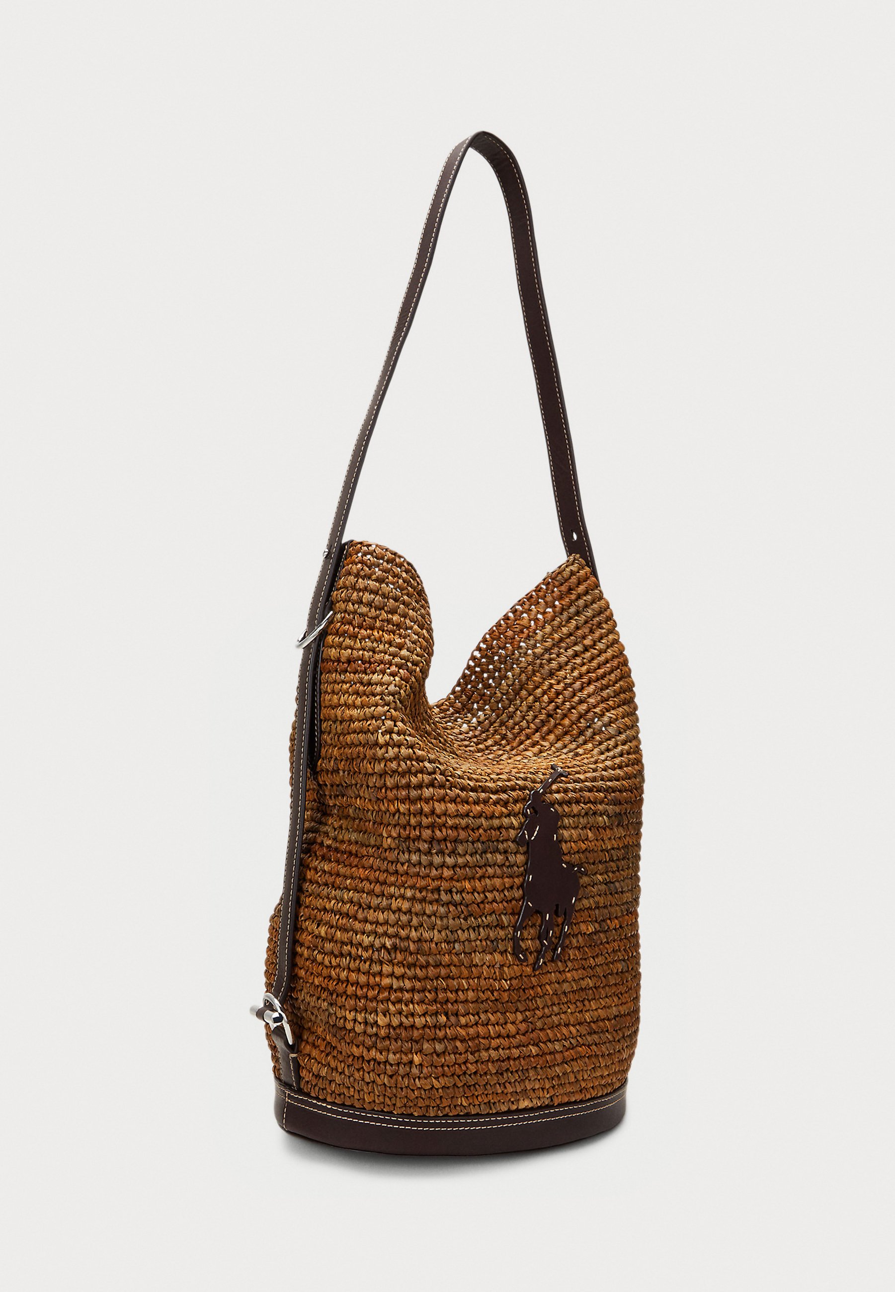 Polo Ralph Lauren Pony Raffia Bellport Sling Bucket Bag - Handbag