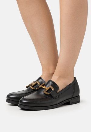 Loafers - black/dark gold