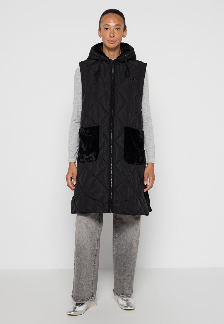 LIU JO Jas gemêleerd zwart LIU JO Jas gemêleerd zwart