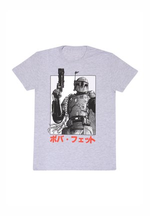 STAR WARS BOBA FETT KATAKANA - Print T-shirt - heather grey