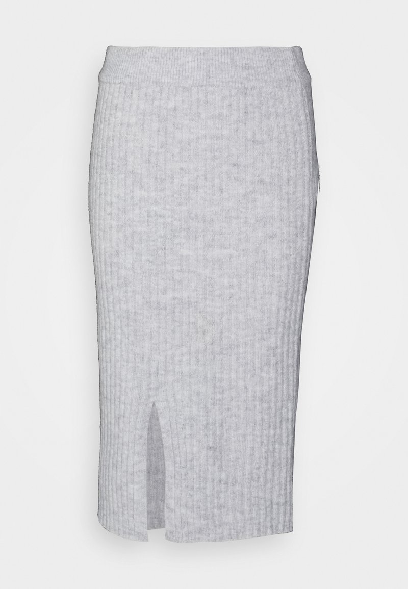 Pieces Petite Kokerrok lichtgrijs gemêleerd