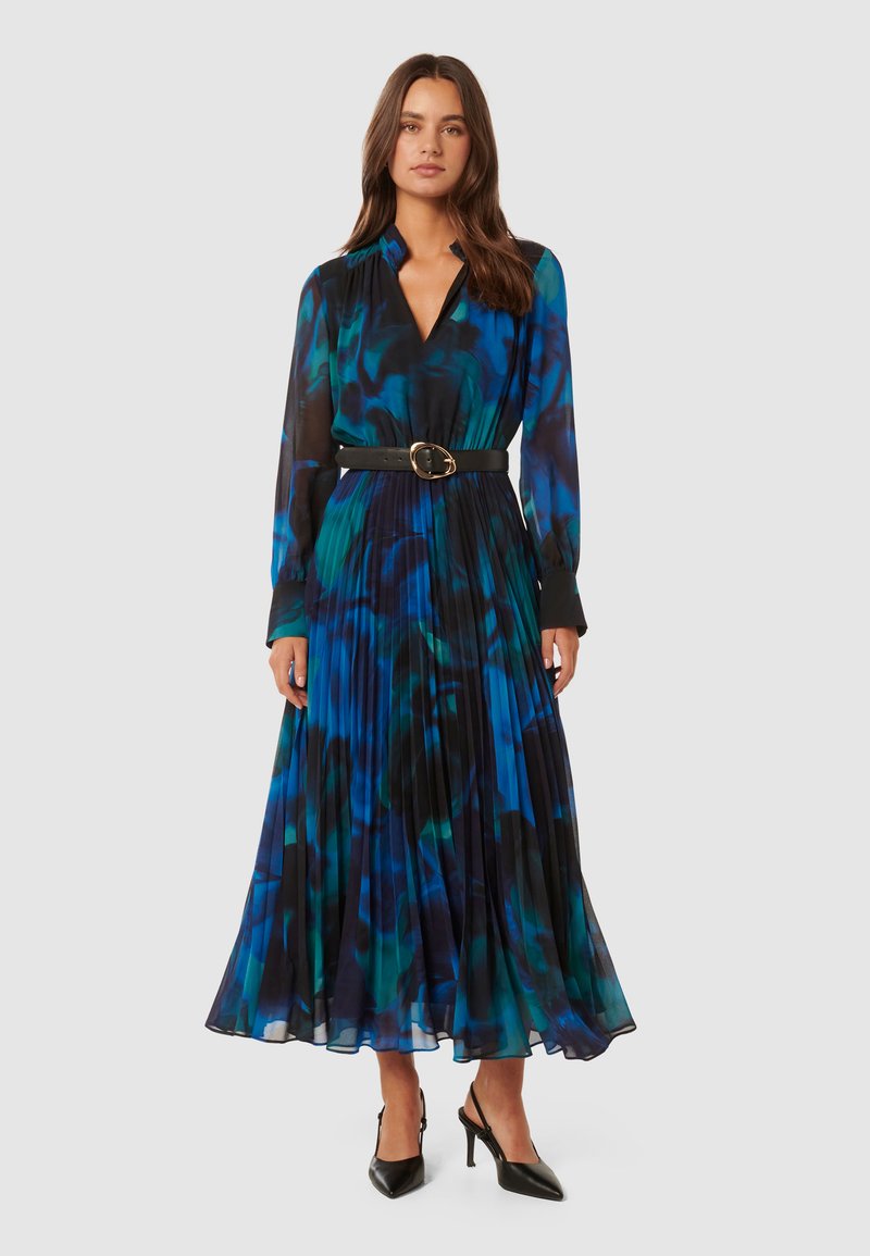 Forever New SKYLA PLEATED LONG SLEEVE MIDI - Vestido de cóctel - rosalia