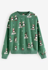Next TALL SET - Pidžamas komplekts - sage green puffins