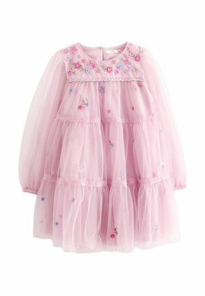 LONG SLEEVE REGULAR FIT - Vardagsklänning - pink pretty embroidered