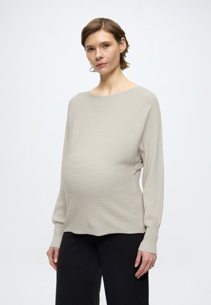 OLMADALINE LIFE SHORT - Strickpullover - pumice stone detail:melange