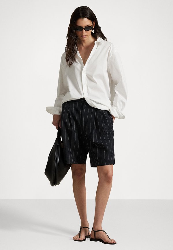 LONG PINSTRIPE HEMP SHORT - Shorts2