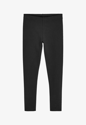 Fekete, karcsúsított leggings rugalmas derékrésszel, testhezálló és kényelmes viseletet biztosít deréktól bokáig.