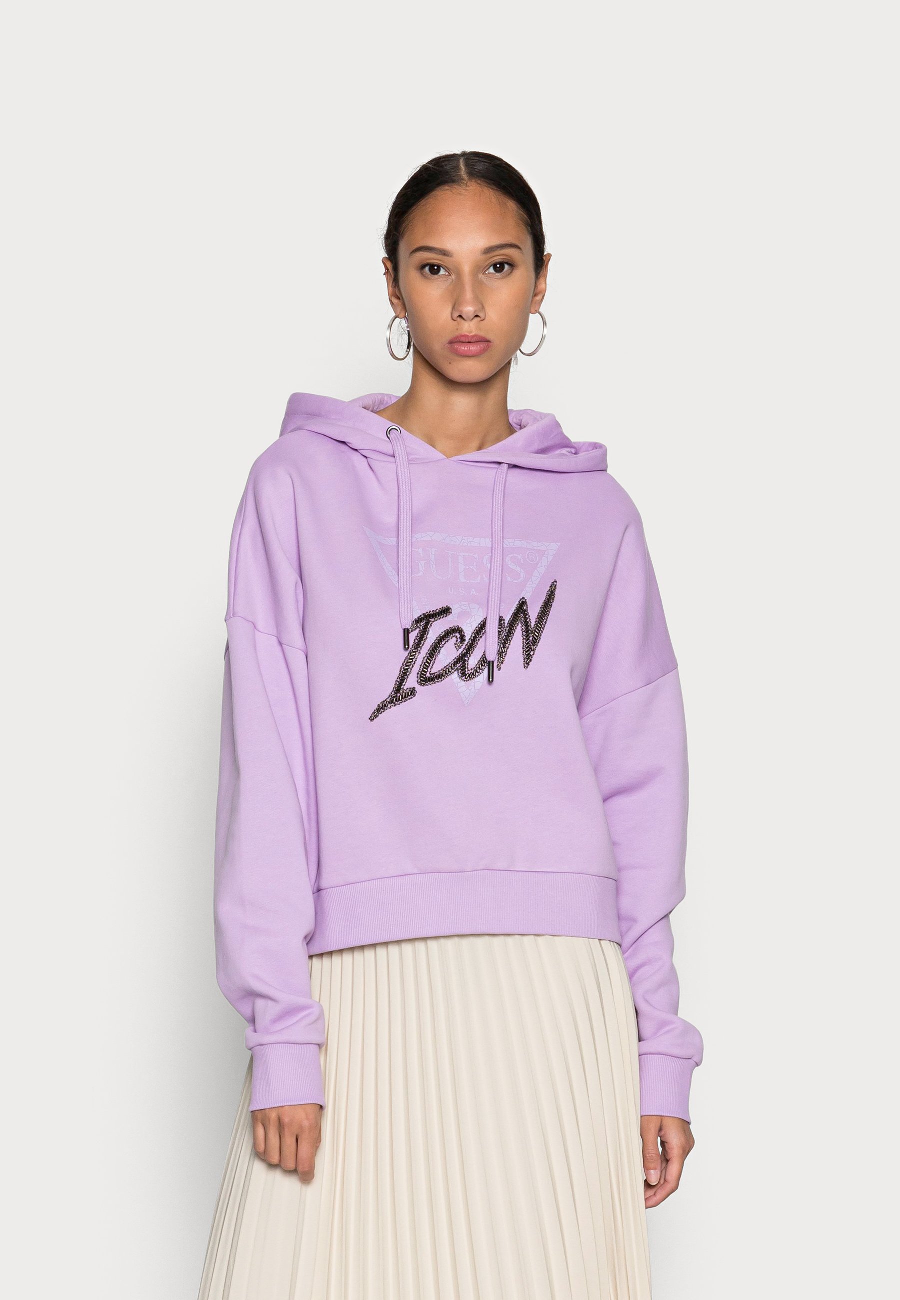 purple guess sweatshirt