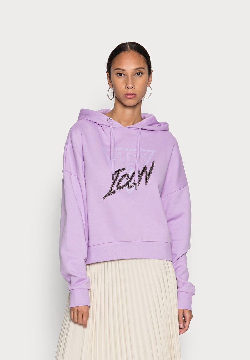 Guess ICONIC HOOD - Camisola - fresh lilac