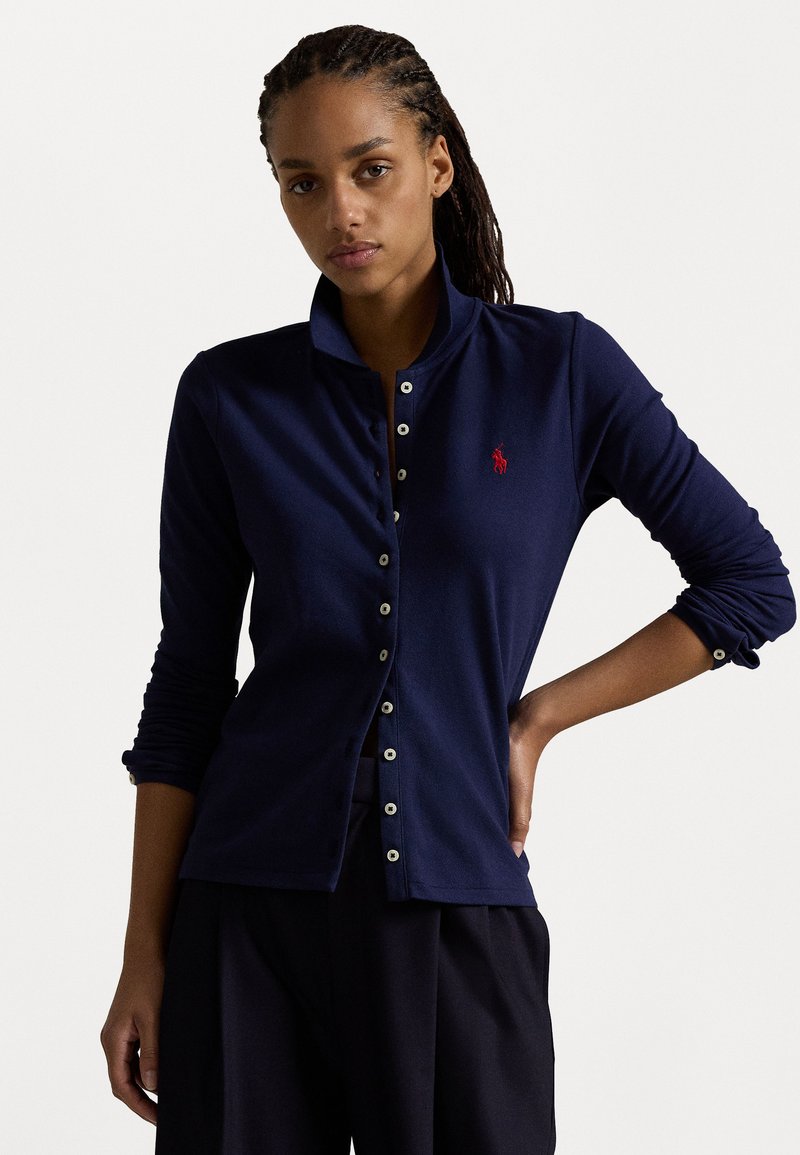 Polo Ralph Lauren - BUTTONED PLACKET LONG SLEEVE POLO SHIRT - Button-down blouse - newport navy, Enlarge