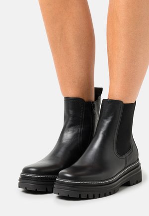 Gabor Platform ankle boots - schwarz/weiß