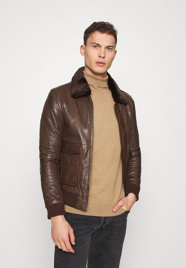 PILOT - Leren jas - mocca