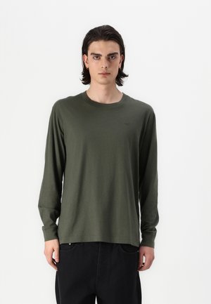 Hollister Co. Long-Sleeve Cotton Crew T-Shirt - Topper langermet - green