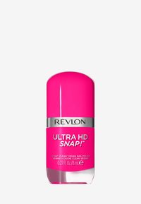 Smalto per unghie Revlon Ultra HD SNAP! di un rosa vivace. Bottiglia sottile e curvata con etichetta argento e testo bianco. Capacità di 0,27 fl oz (8 mL).