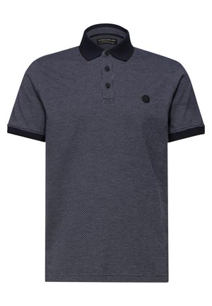 Street One MEN, JACQUARD POLOSHIRT WITH SHORT-SLEEVE, niebieski