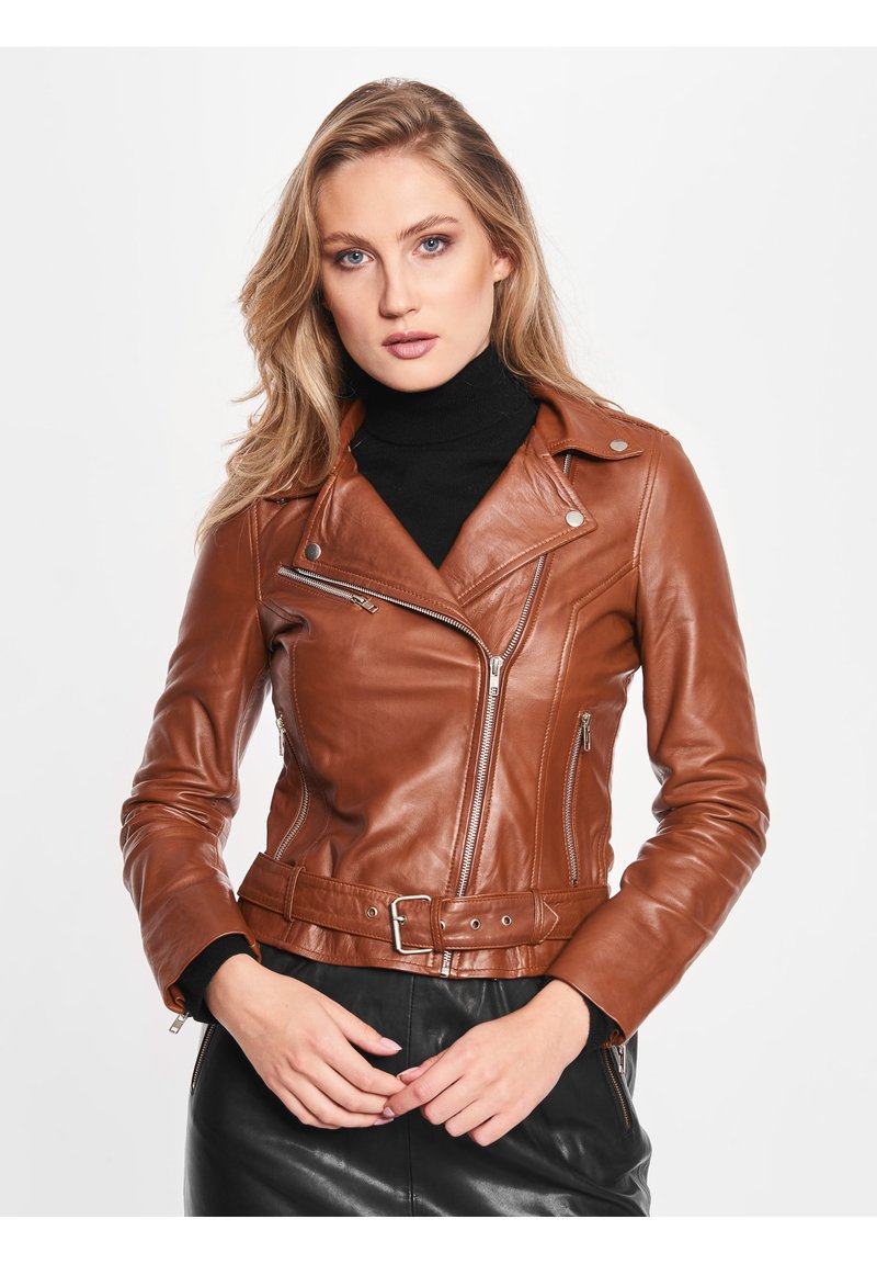 Damen Leichte Jacken | BTFCPH EMMA Lederjacke cognac/braun - KK35924 Damen Leichte Jacken | BTFCPH EMMA Lederjacke cognac/braun - KK35924