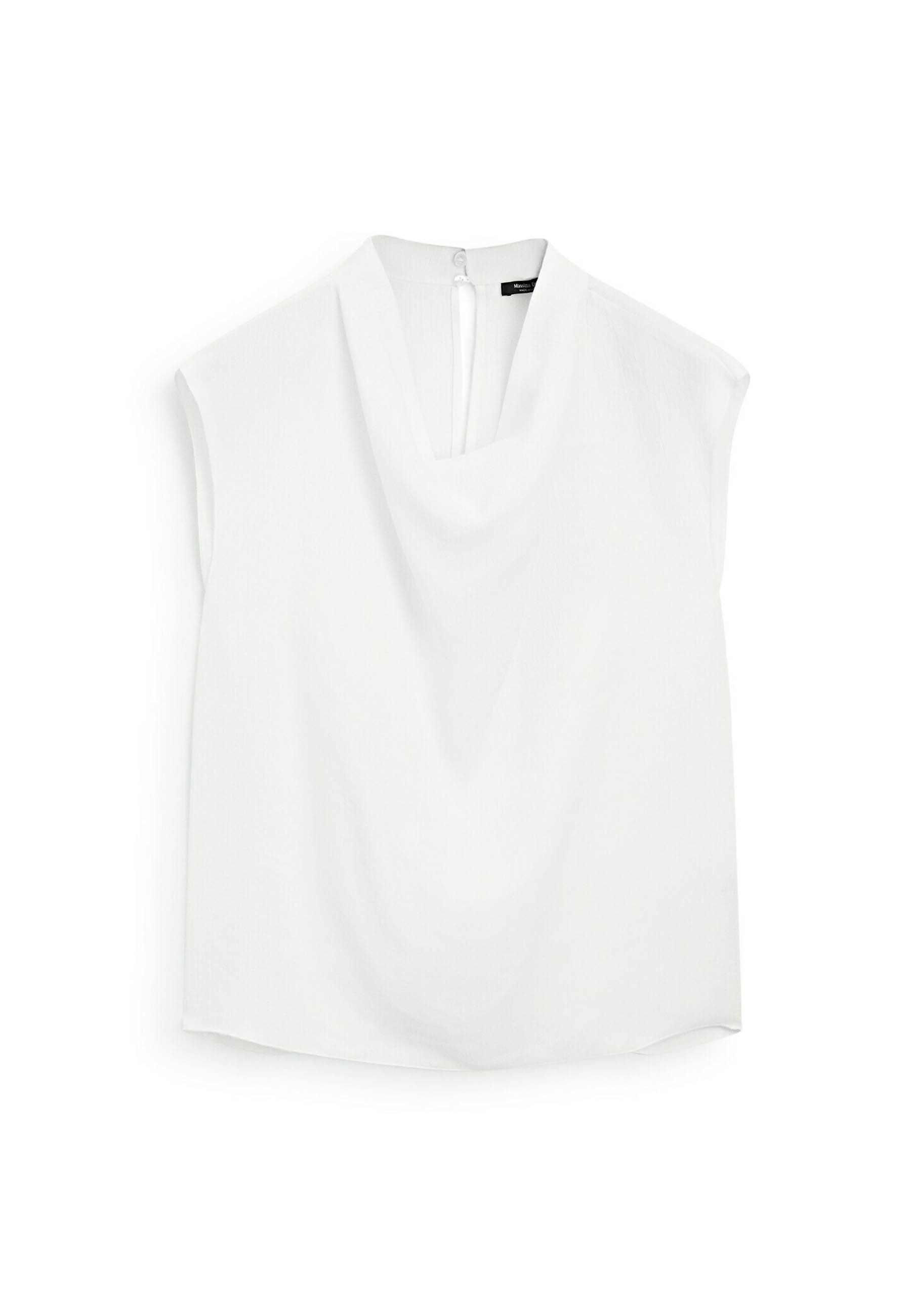 売れ筋商品|||マッシモ ドゥッティ シャツ レディース トップス FLOWING WITH DRAPED COLLAR  - Blouse - white Massimo Dutti FLOWING WITH DRAPED COLLAR - Blouse - white