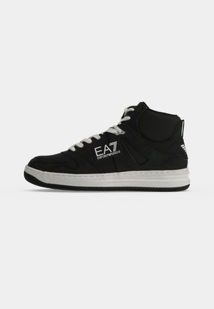 EA7 Emporio Armani, SLASHER MIX HIGH SNEAKER - Високи маратонки - black+white