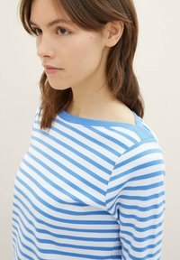 TOM TAILOR DENIM Majica z dolgimi rokavi - blue white stripe