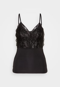 PCNICHELLE STRAP TOP - Linne - black
