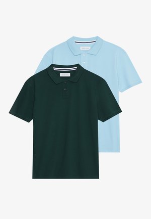 2 PACK - Polo - light blue/dark green