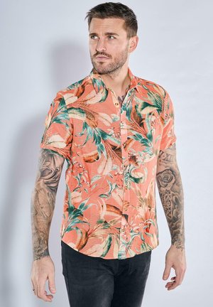 KURZARM GEMUSTERT - Hemd - hellorange