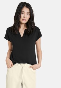 Taifun KURZARM-FREIZEIT MIT OFFENEM RUNDHALSAUSSCHNITT - T-Shirt basic - schwarz