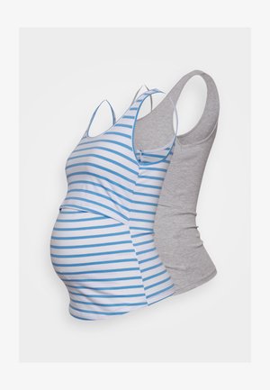 Anna Field MAMA 2 PACK - Toppi - white/blue/mottled light grey