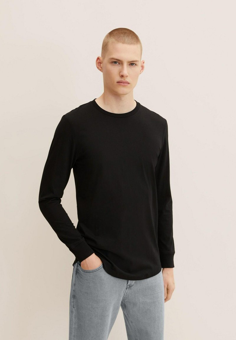 TOM TAILOR DENIM LANGARM - Langærmet T-shirt - black