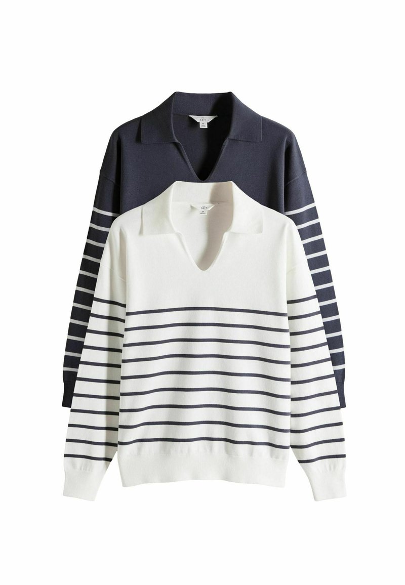 THE SET 2 PACK - Pulover - navy cream stripe  cream navy stripe