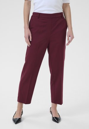 Kaffe SAKURA CROPPED - Pantalon classique - windsor wine