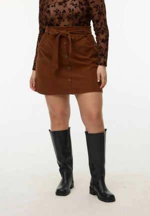 A-snit nederdel - tobacco brown