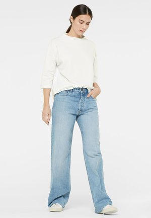 STRUKTURIERTES GAN MIT MOCK-KRAGEN - Langarmshirt - opticwhite