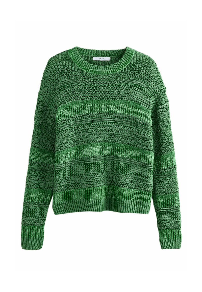 Next STITCHY STRIPED RELAXED CREW NECK - Maglione - green