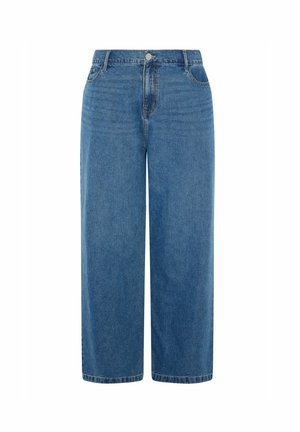 Yours Clothing, PLUS SIZE WIDE LEG JEANS - Wide leg - mid blue