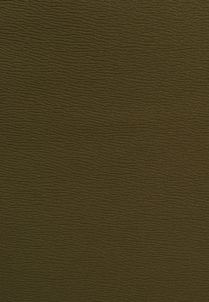 Tejido de color verde oliva oscuro con una textura sutil en forma de olas, que presenta un acabado mate y una superficie suave con una textura ligeramente elevada.