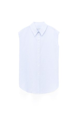 ADOLFO DOMINGUEZ, ADOLFO DOMINGUEZ SEERSUCKER STRIPED ARMHOLE SLEEVE SHIRT SEERSUCKER STRIPED ARMHOLE SLEEVE SHIRT - Camicia - blue stripe