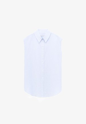 ADOLFO DOMINGUEZ, ADOLFO DOMINGUEZ SEERSUCKER STRIPED ARMHOLE SLEEVE SHIRT SEERSUCKER STRIPED ARMHOLE SLEEVE SHIRT - Camicia - blue stripe